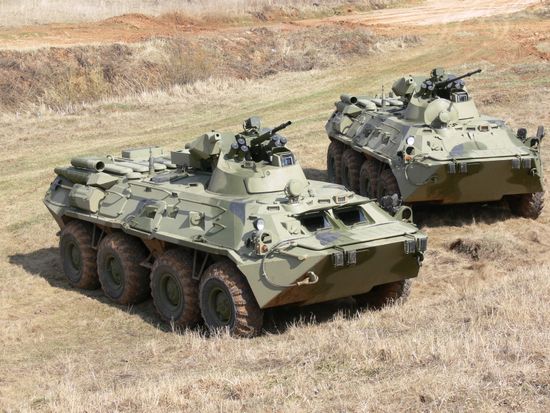 BTR-82 and BTR-82A armored personnel carriers