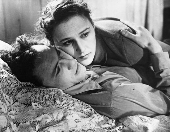 Nonna Mordyukova and Vasily Shukshin in movie A Simple Story