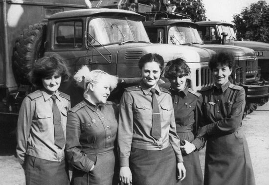 Communications crew at the Chernobyl nuclear power palnt
