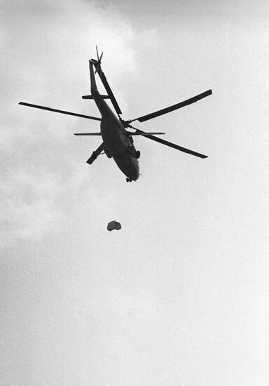 MI-6 helicopter over the Chernobyl nuclear power plant