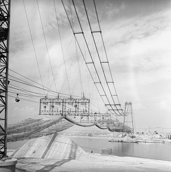 Aerial cableway across Volga