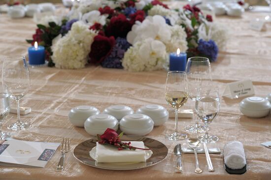 Table setting for official dinner
