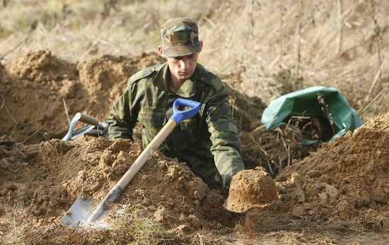 Digging works at German soldiers cemetery in Belorrussia