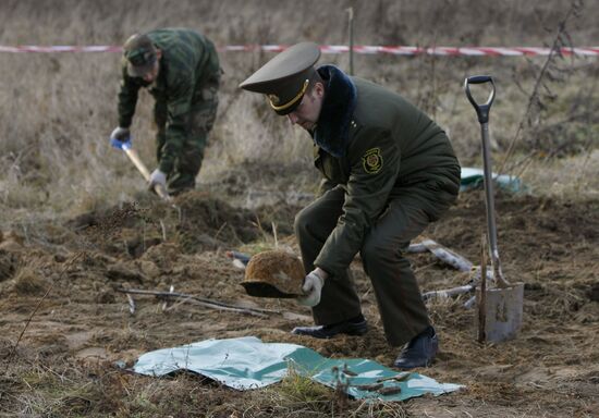 Digging works at German soldiers cemetery in Belorrussia