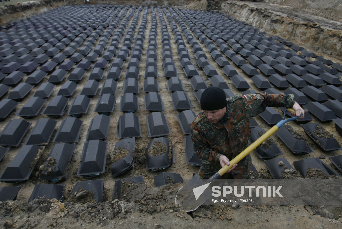 Digging works at German soldiers cemetery in Belorrussia