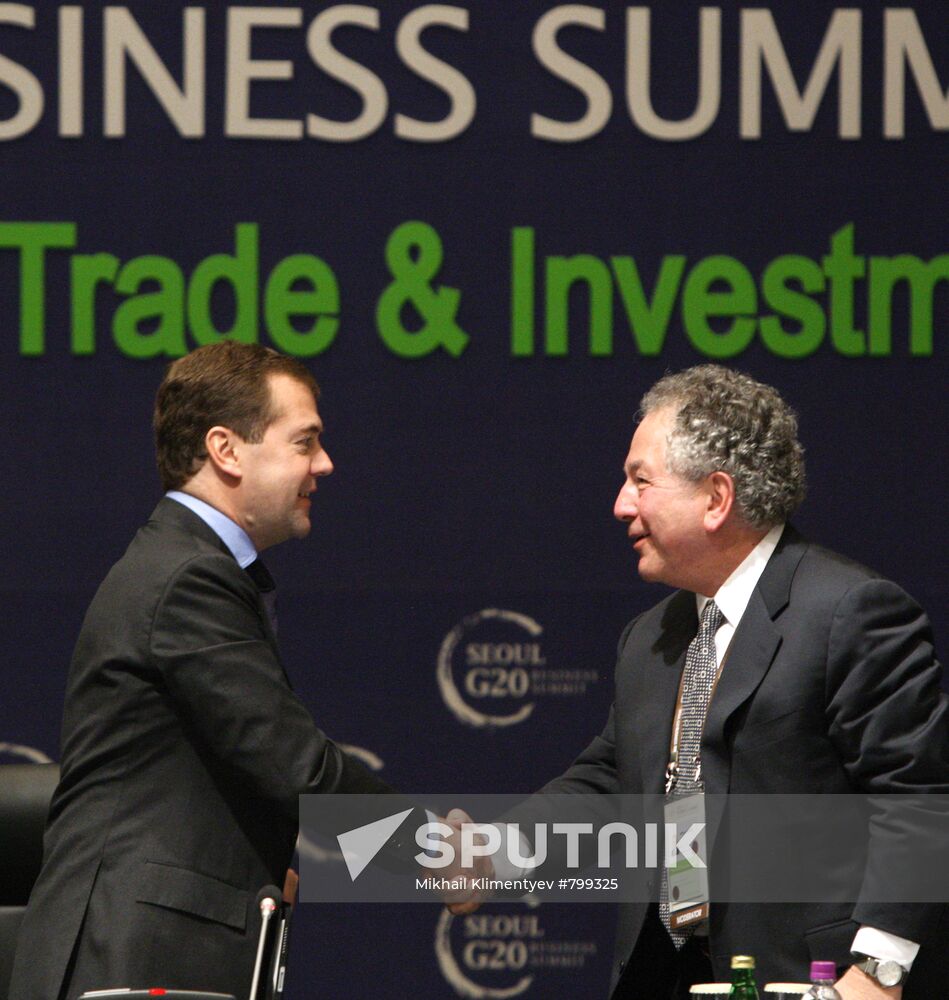 Dmitry Medvedev takes part in G20 summit in Seoul