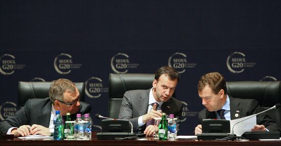 Dmitry Medvedev takes part in G20 summit in Seoul
