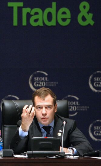 Dmitry Medvedev takes part in G20 summit in Seoul
