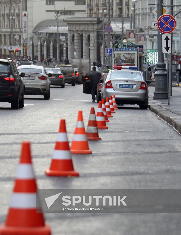 Parking on Tverskaya Street in Moscow prohibited
