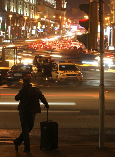 Traffic jams in Tverskaya Street