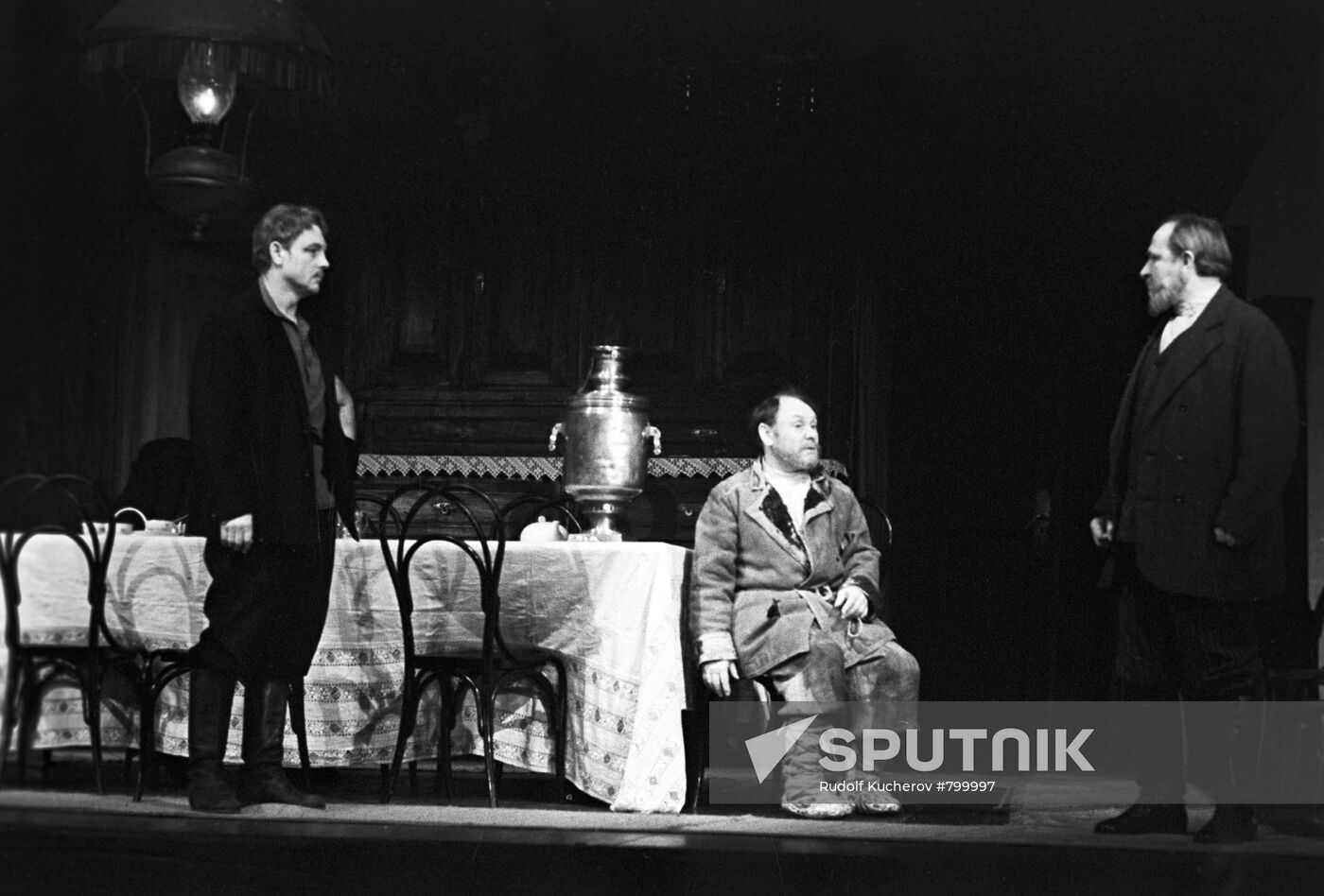 Scene from play The Petty Bourgeois