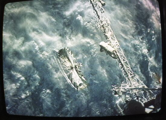 Cosmonauts Afanasyev Avdeyev extravehicular activity