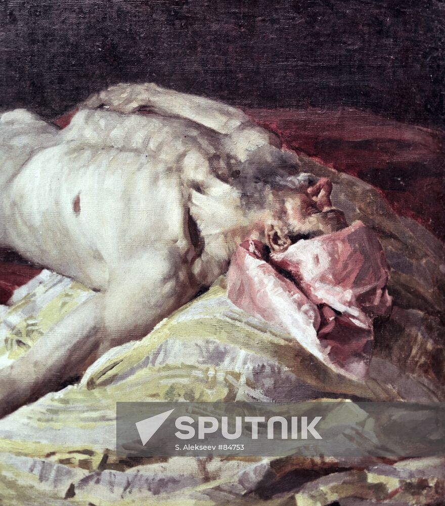 PAINTING REPRODUCTION VRUBEL NAKED MODEL 