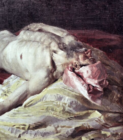 PAINTING REPRODUCTION VRUBEL NAKED MODEL 
