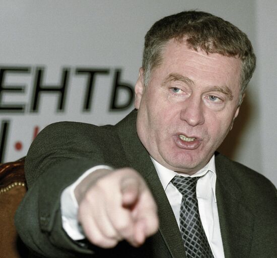 ZHIRINOVSKY NEWS CONFERENCE
