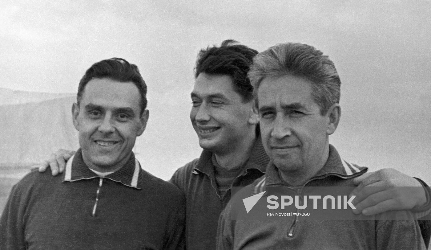 Vladimir Komarov, Boris Yegorov and Konstantin Feoktistov.