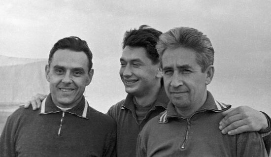 Vladimir Komarov, Boris Yegorov and Konstantin Feoktistov.  