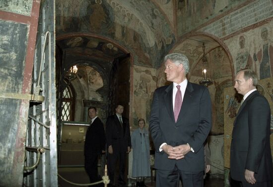 Putin Clinton Assumption Cathedral 