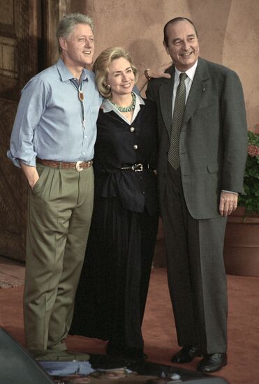 Chirac Clinton Wife Summit 