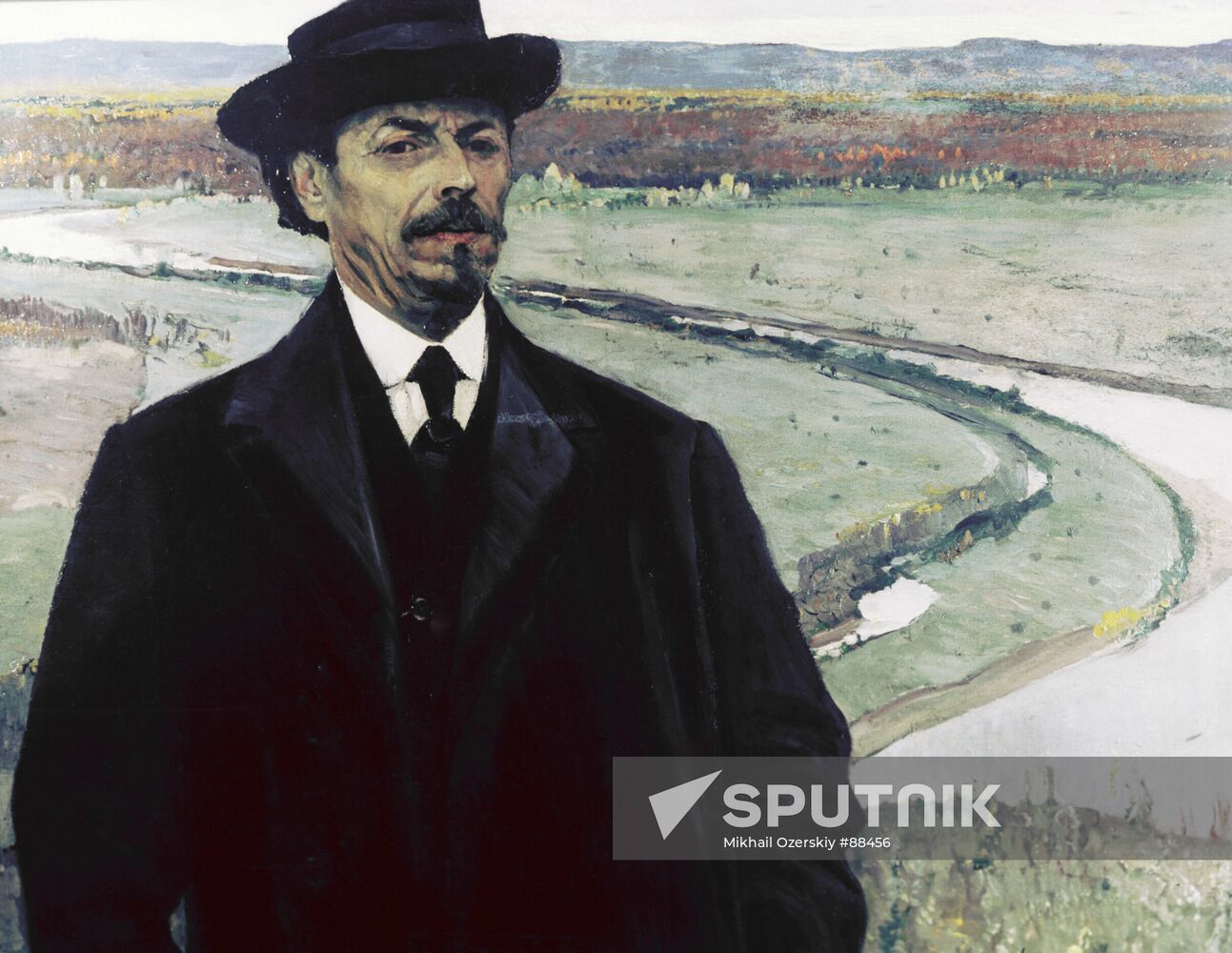 Nesterov self-portrait painting 