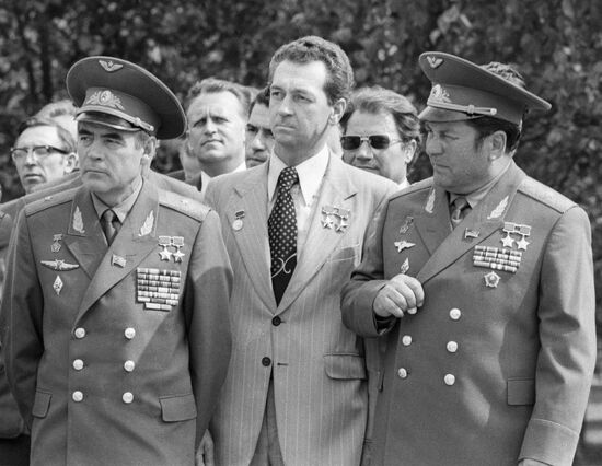 Unveiling Monument to First Cosmonaut Yury Gagarin