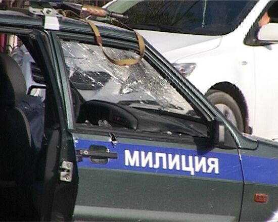 Assault on policemen in Makhachkala