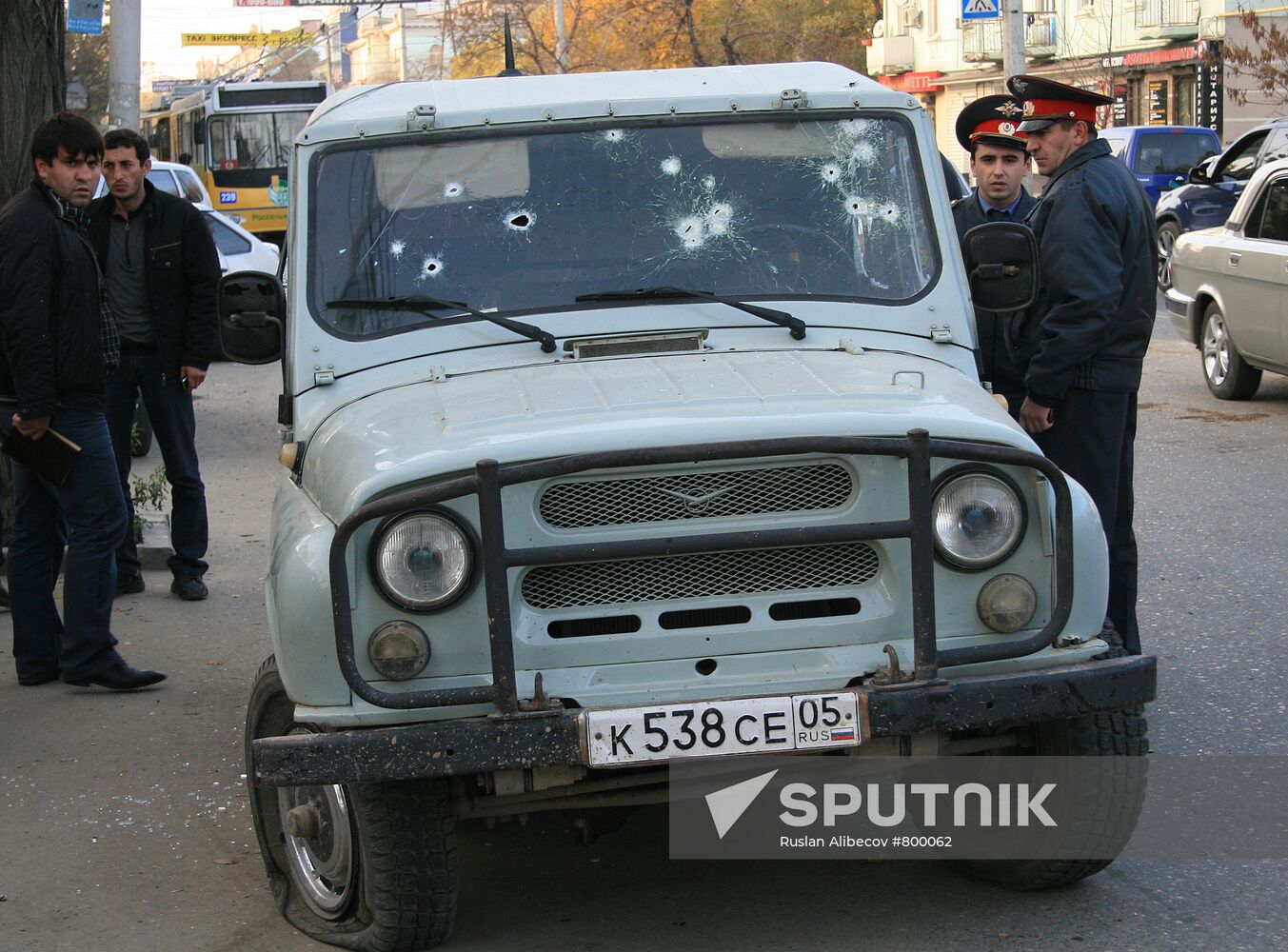 Assault on policemen in Makhachkala
