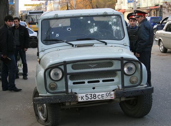 Assault on policemen in Makhachkala