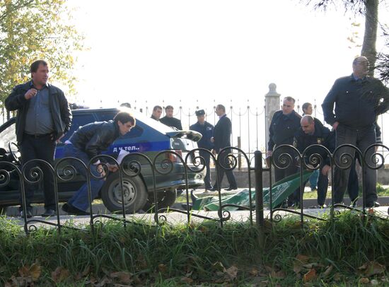 Assault on policemen in Makhachkala