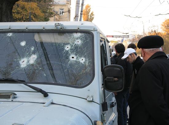 Assault on policemen in Makhachkala