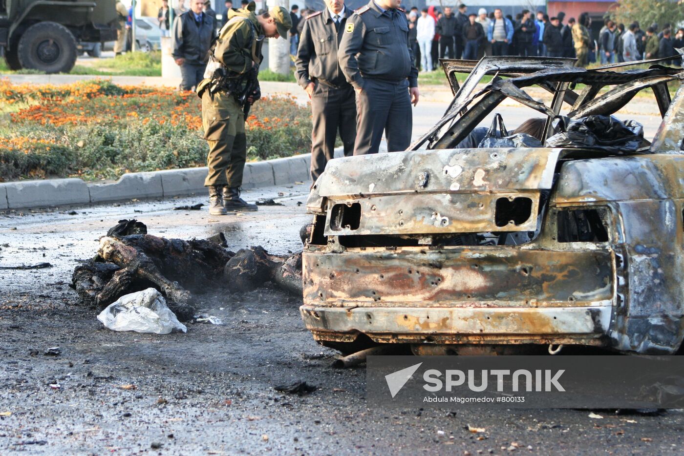 Assault on policemen in Makhachkala