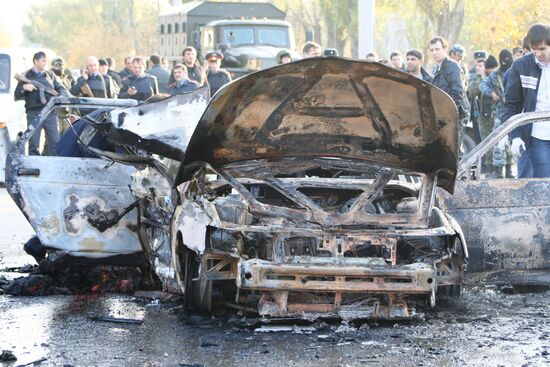Assault on policemen in Makhachkala
