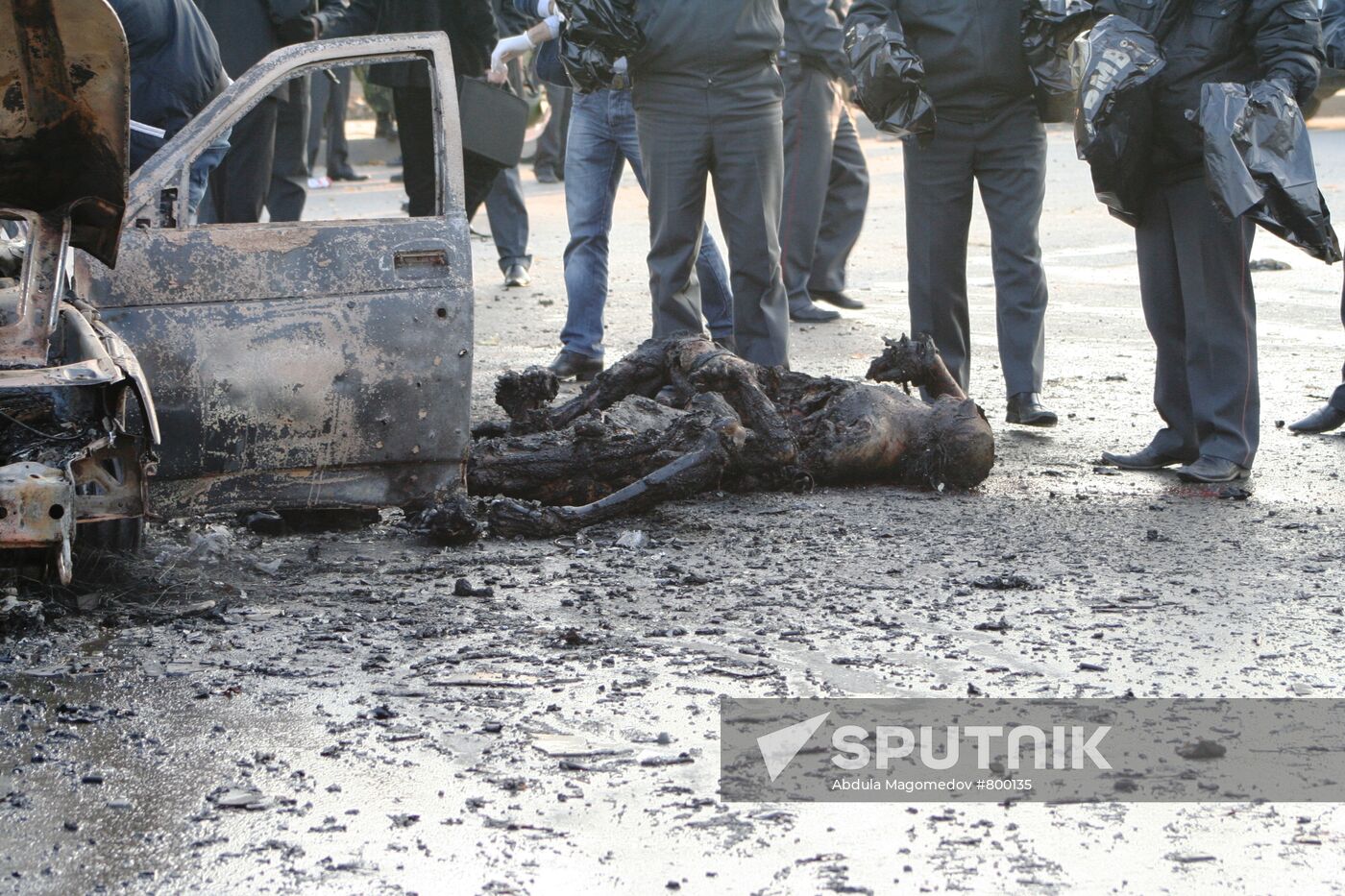Assault on policemen in Makhachkala