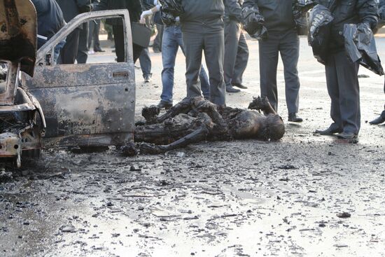 Assault on policemen in Makhachkala