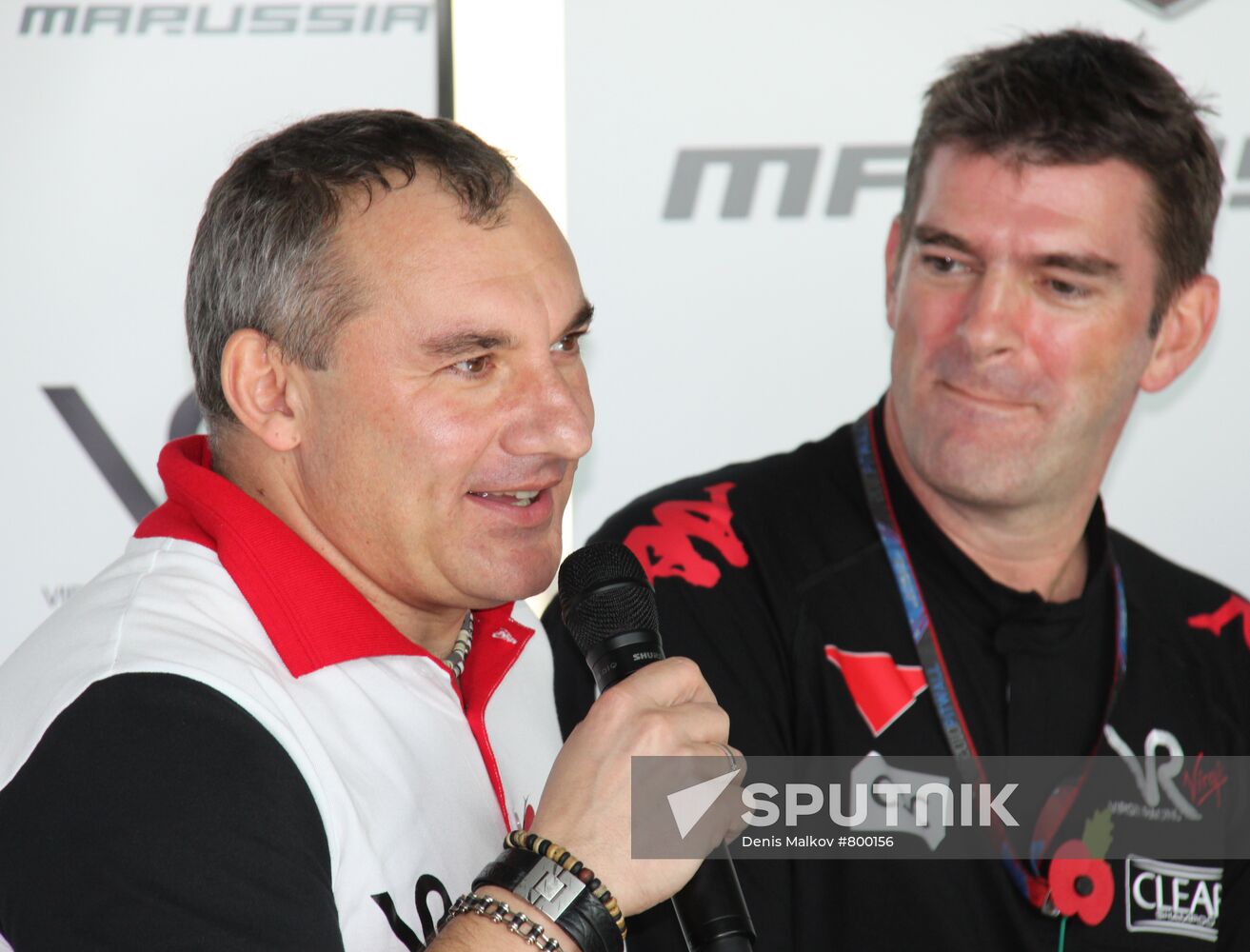 Press conference with Nikolai Fomenko and Virgin Racing team