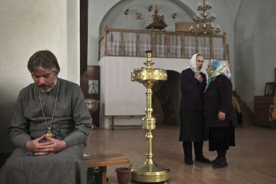 Father Roman after a service in Hypapante cathedral