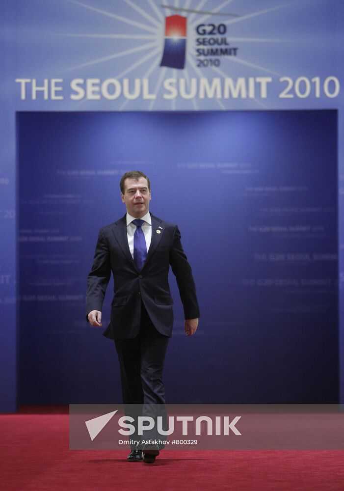 Dmitry Medvedev attends G20 summit in Seoul