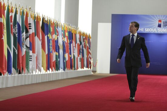 Dmitry Medvedev attends G20 summit in Seoul