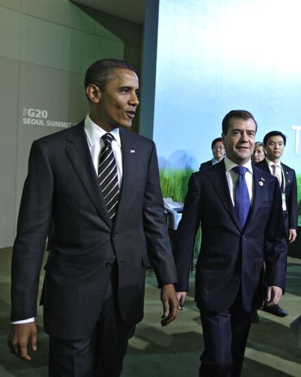 Dmitry Medvedev attends G20 summit in Seoul