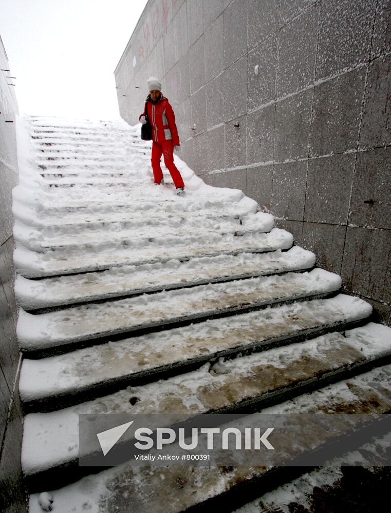 Heavy snowfall in Vladivostok