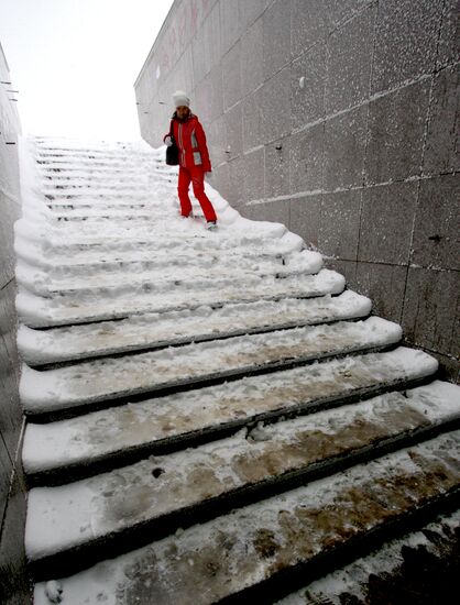 Heavy snowfall in Vladivostok