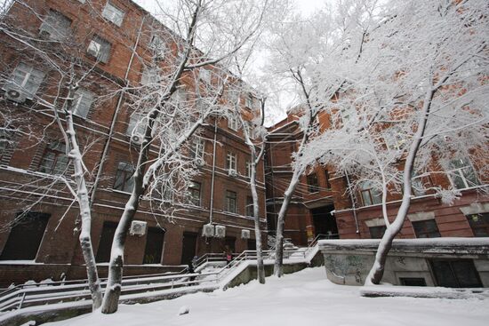 Heavy snowfall in Vladivostok