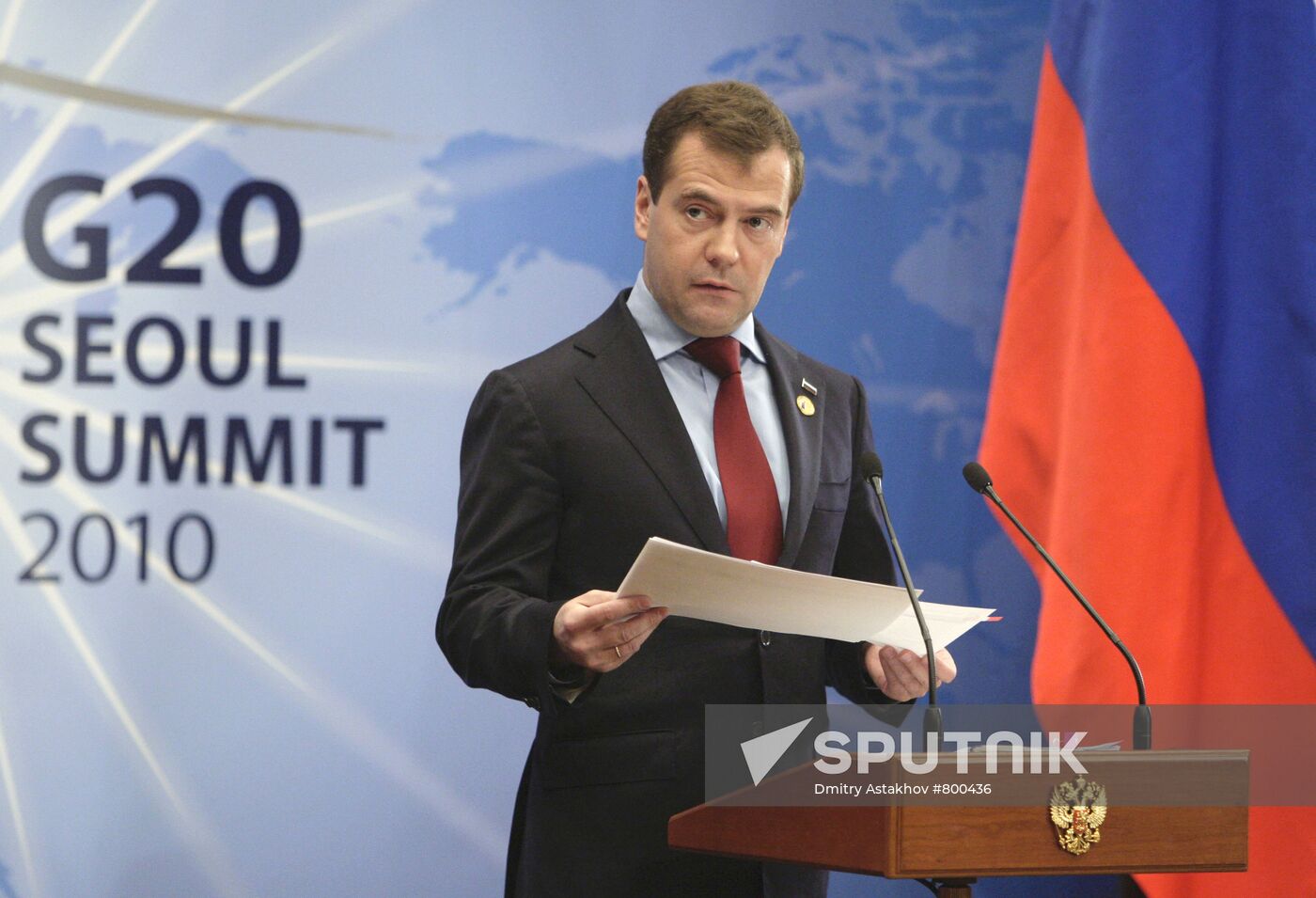 Dmitry Medvedev attends G20 summit in Seoul