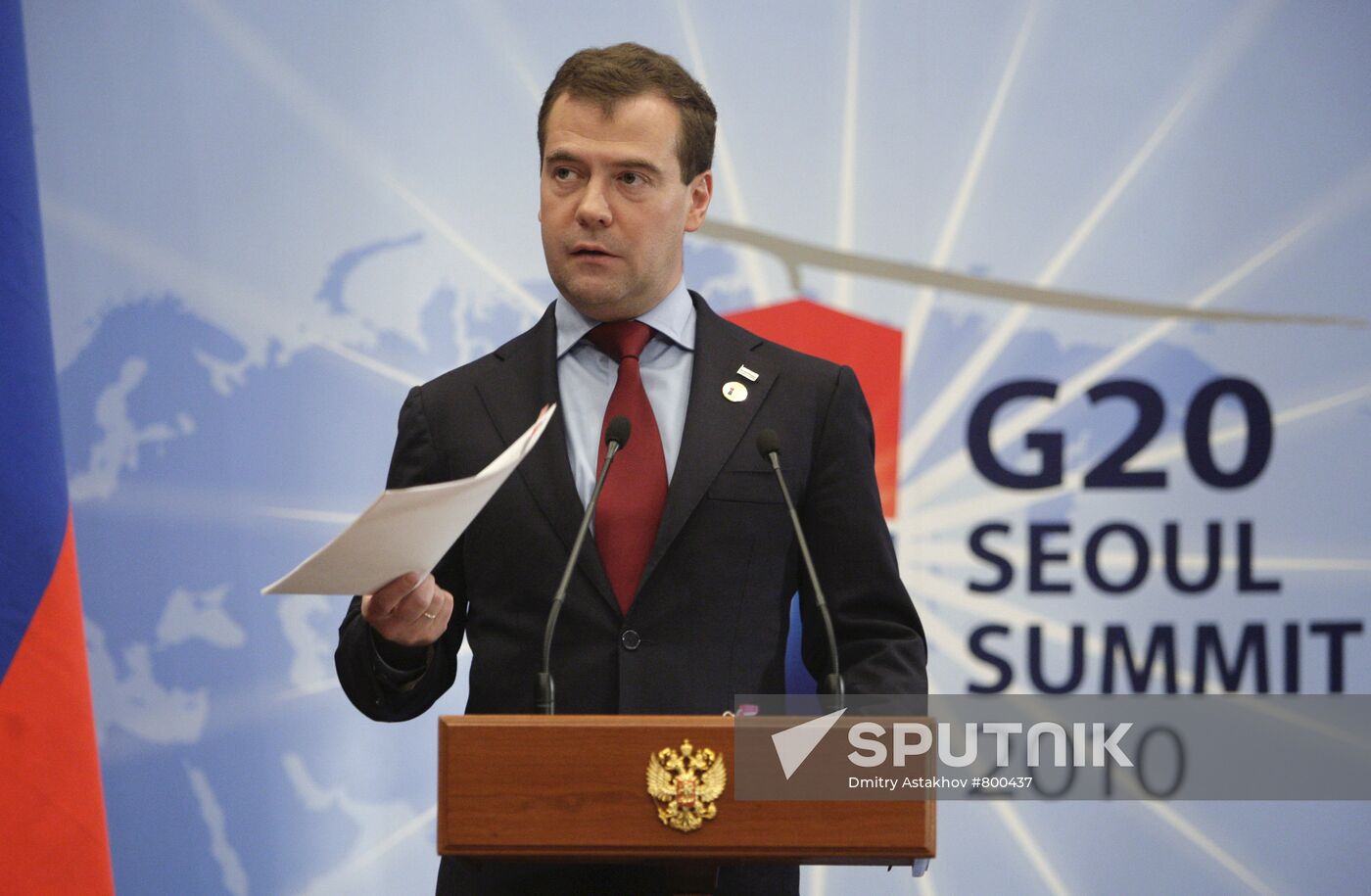 Dmitry Medvedev attends G20 summit in Seoul