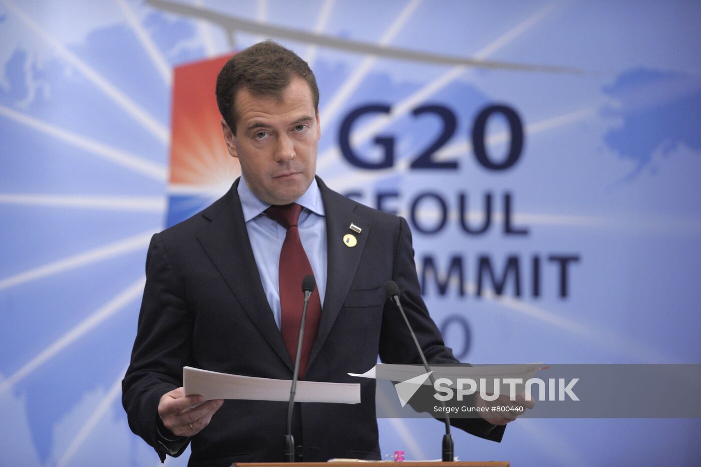 Dmitry Medvedev attends G20 summit in Seoul