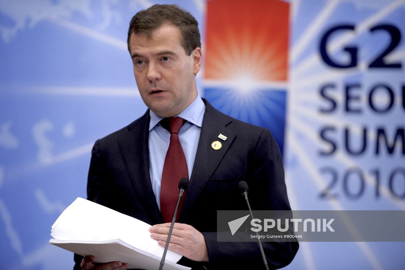 Dmitry Medvedev attends G20 summit in Seoul