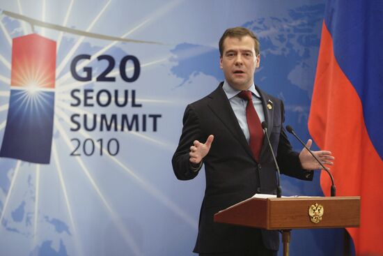 Dmitry Medvedev attends G20 summit in Seoul