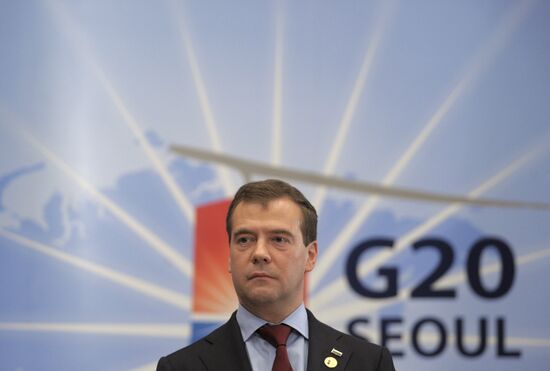 Dmitry Medvedev attends G20 summit in Seoul