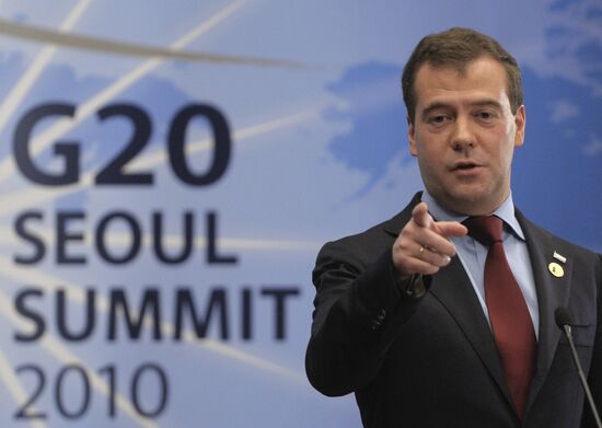 Dmitry Medvedev attends G20 summit in Seoul