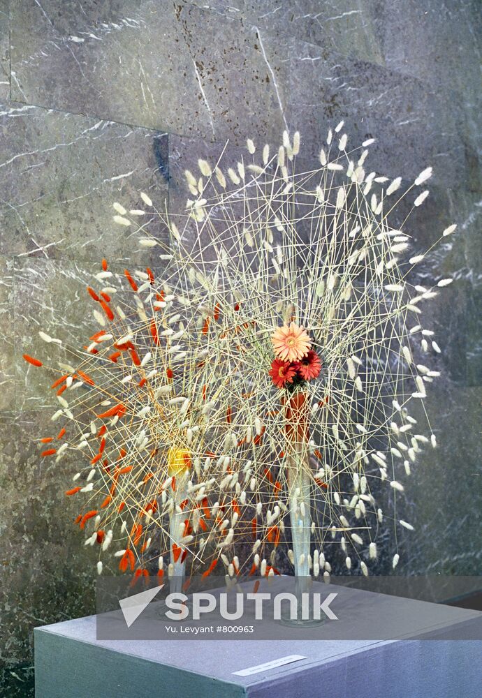 May the Sun Shine Here Too ikebana arrangement